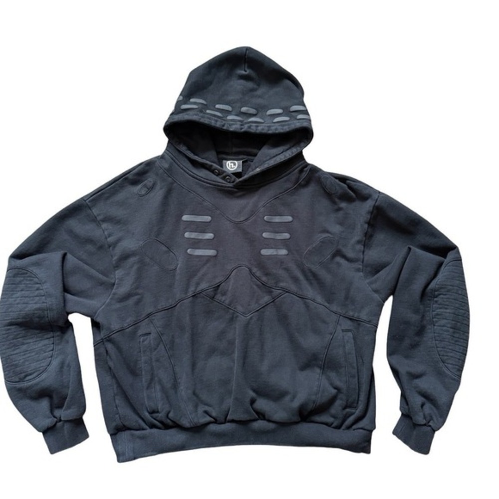 Hidden NY Black Graphic Hoodie Medium Tactical‎ Panel Pullover